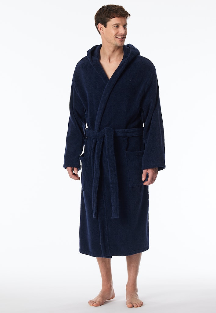 Schiesser Bademantel Navy