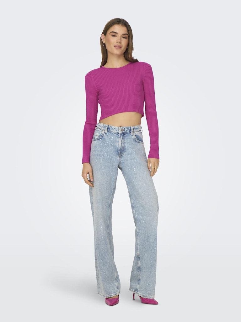 only Damen Pullover Raspberry Rose