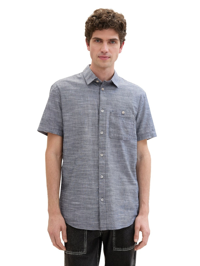 Tom Tailor denim Herren Hemden kurz Navy Chambray
