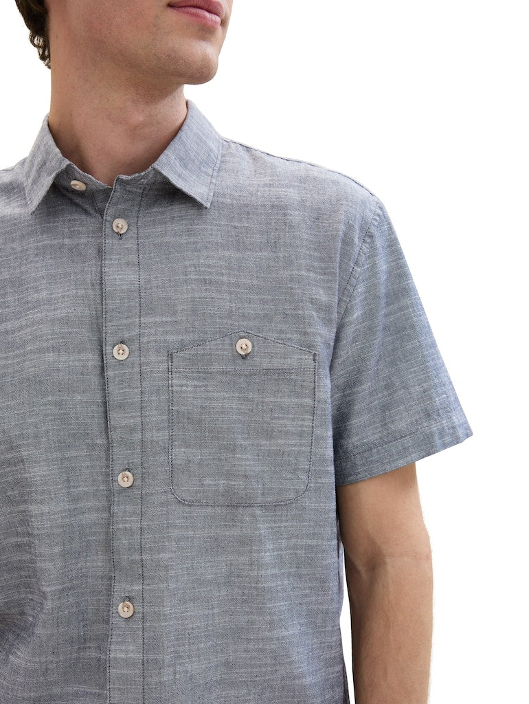 Tom Tailor denim Herren Hemden kurz Navy Chambray