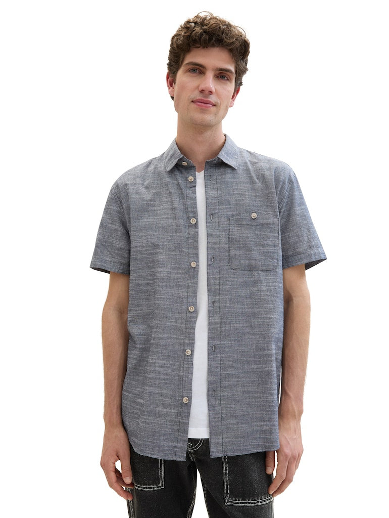 Tom Tailor denim Herren Hemden kurz Navy Chambray