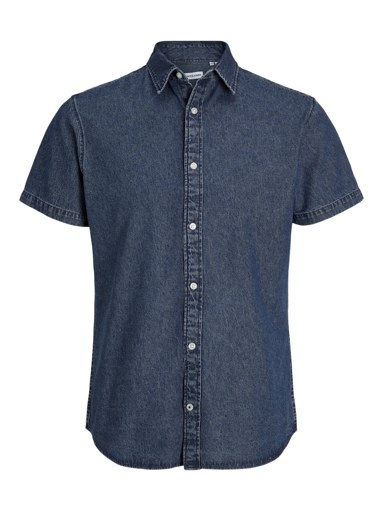 Jack & Jones Herren Hemden lang Dark Blue Denim
