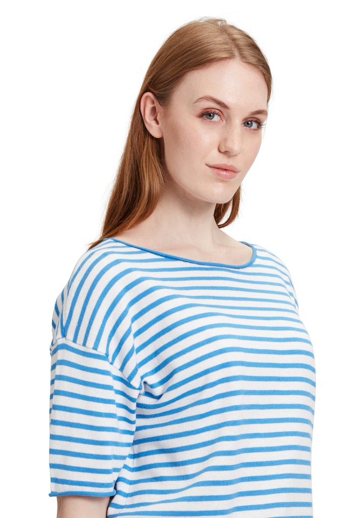 Betty & Co Damen Pullover Cream/Blue