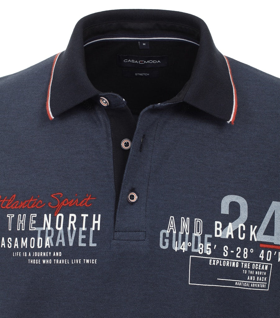 Casa Moda Herren T-Shirts kurz  Blau
