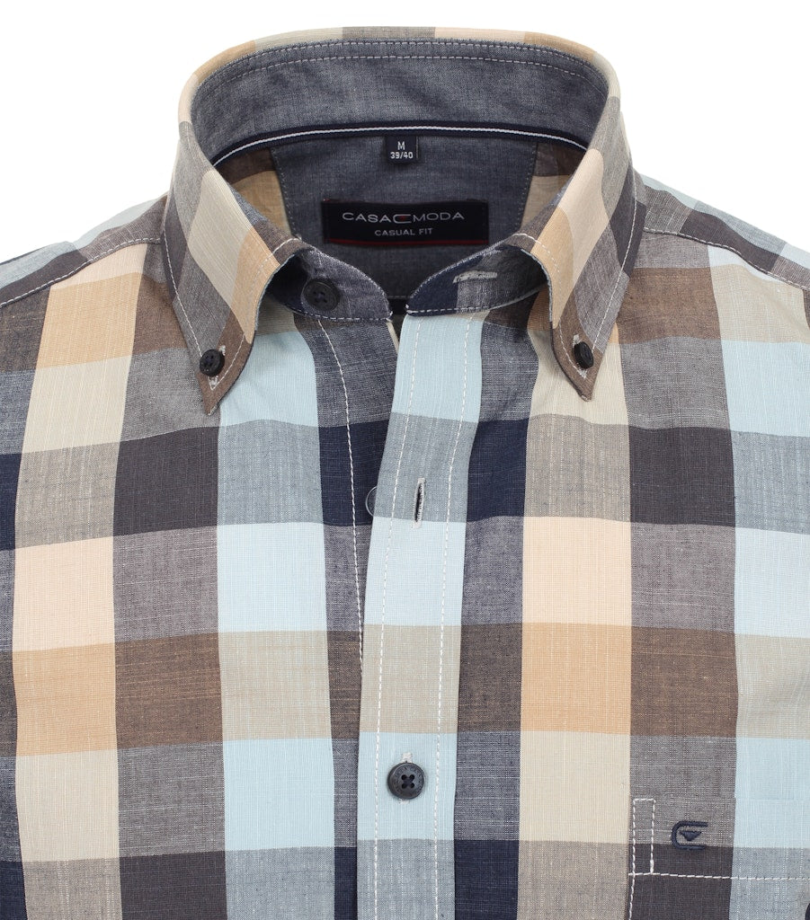 Casa Moda Herren Hemden kurz  Blau