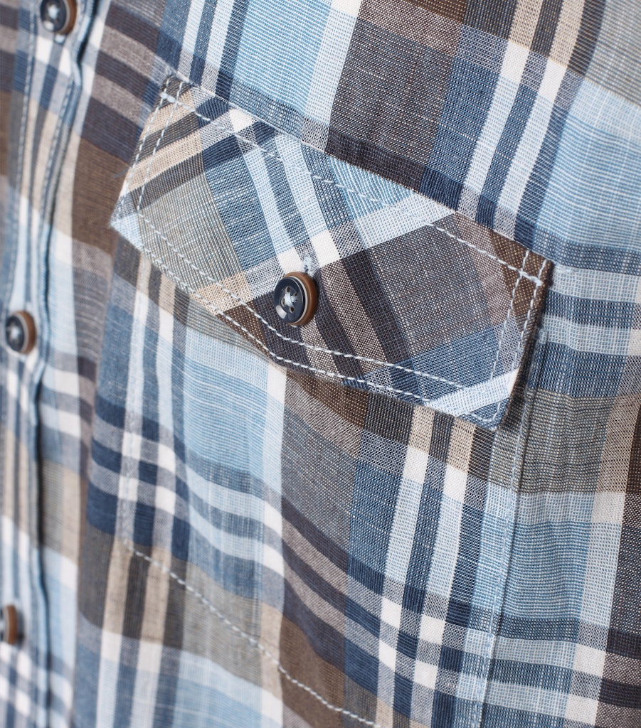 Casa Moda Herren Hemden kurz  Blau