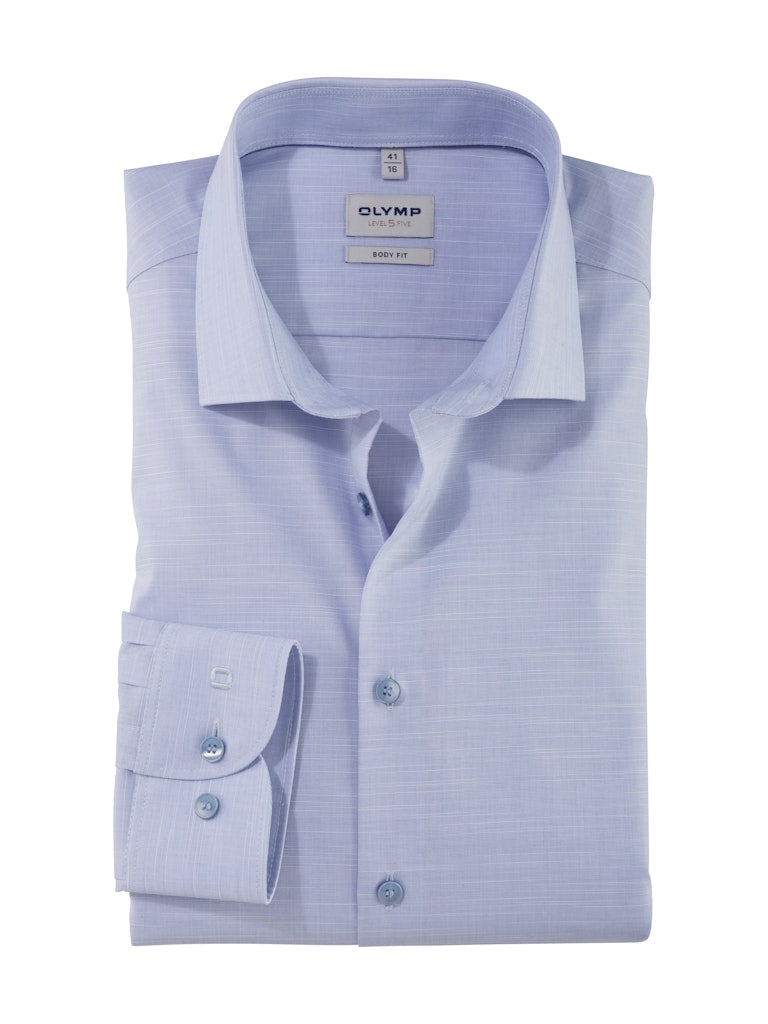 Olymp Herren Hemden lang  Rauchblau