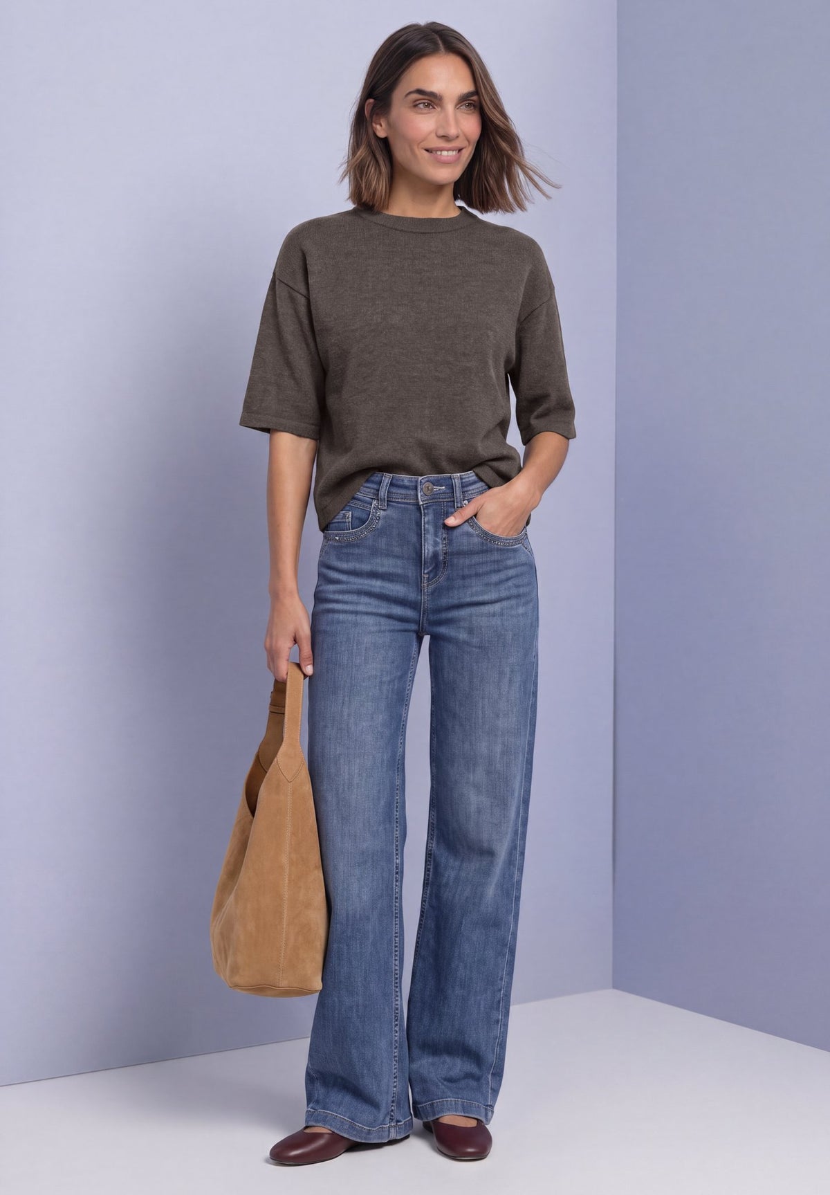 Street One Damen Pullover Black Cof
