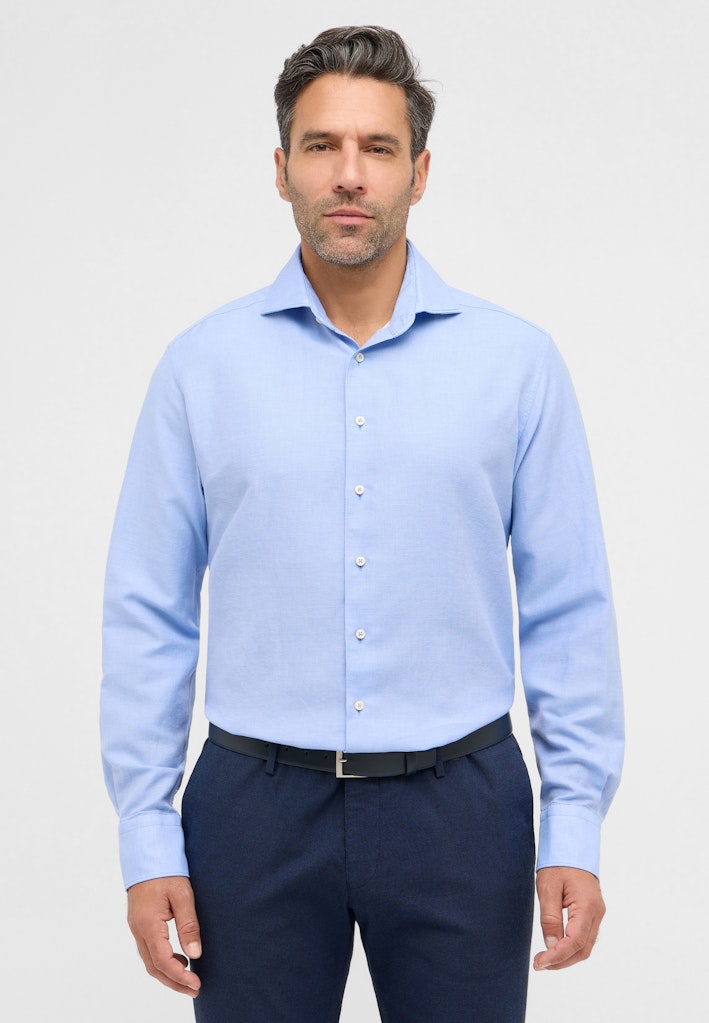 Eterna Herren Hemden lang  Blau
