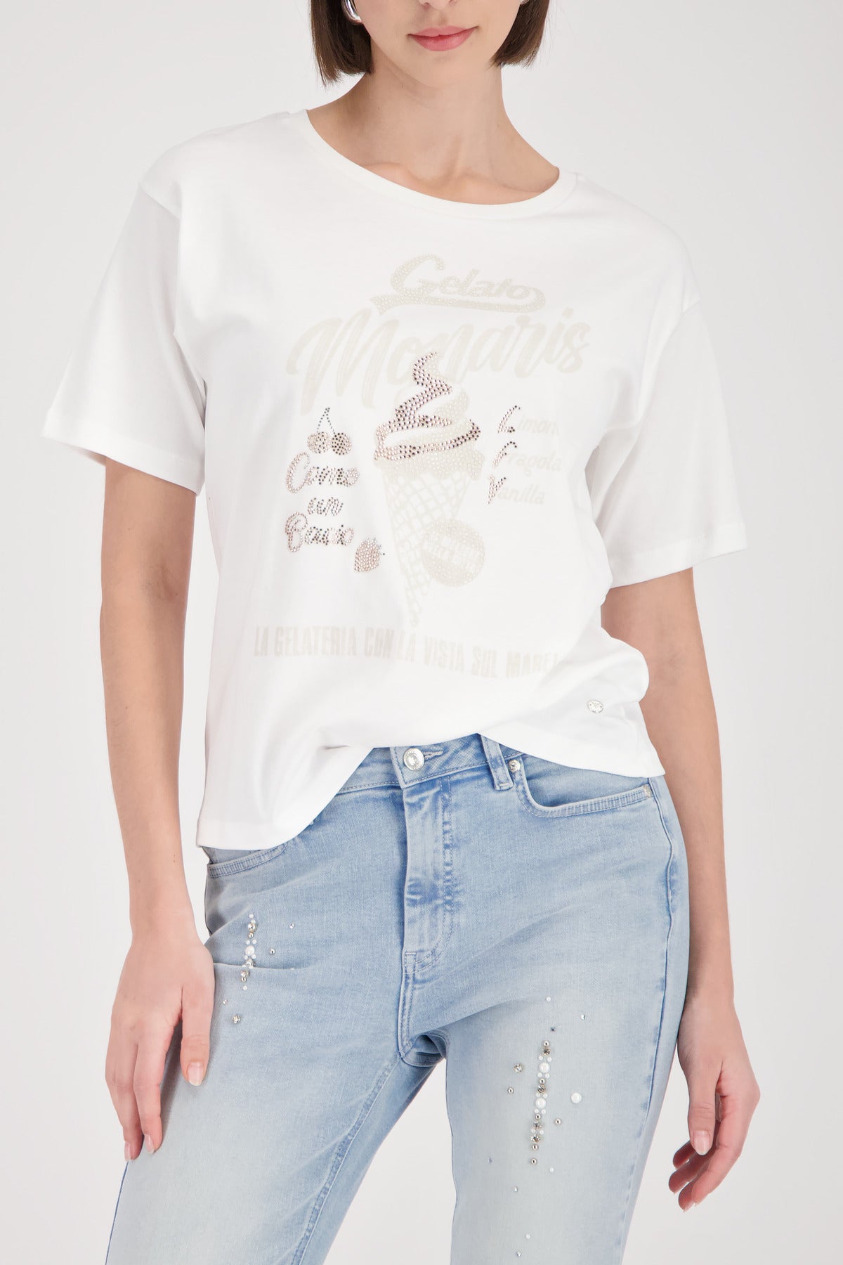 Monari Damen T-Shirts Cream