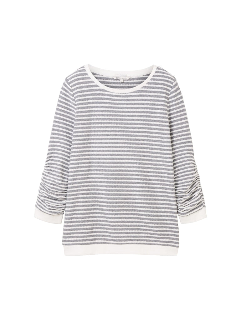 Tom Tailor denim Damen Sweatshirts Blue White Stru