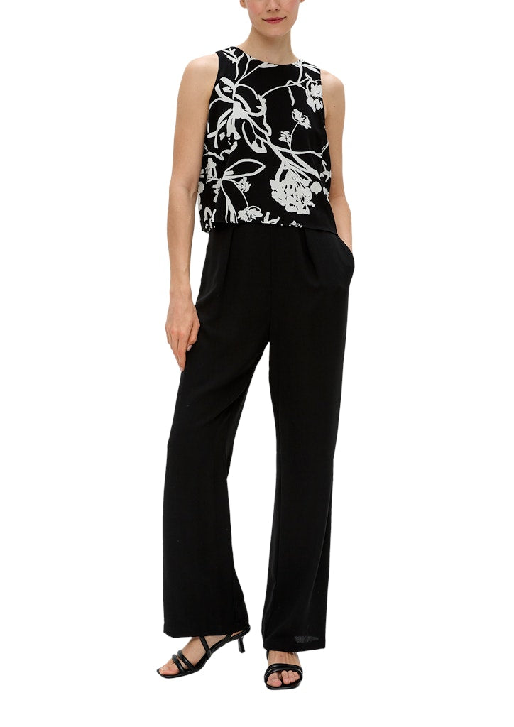 S. Oliver black Damen Jumpsuits Grey/Black