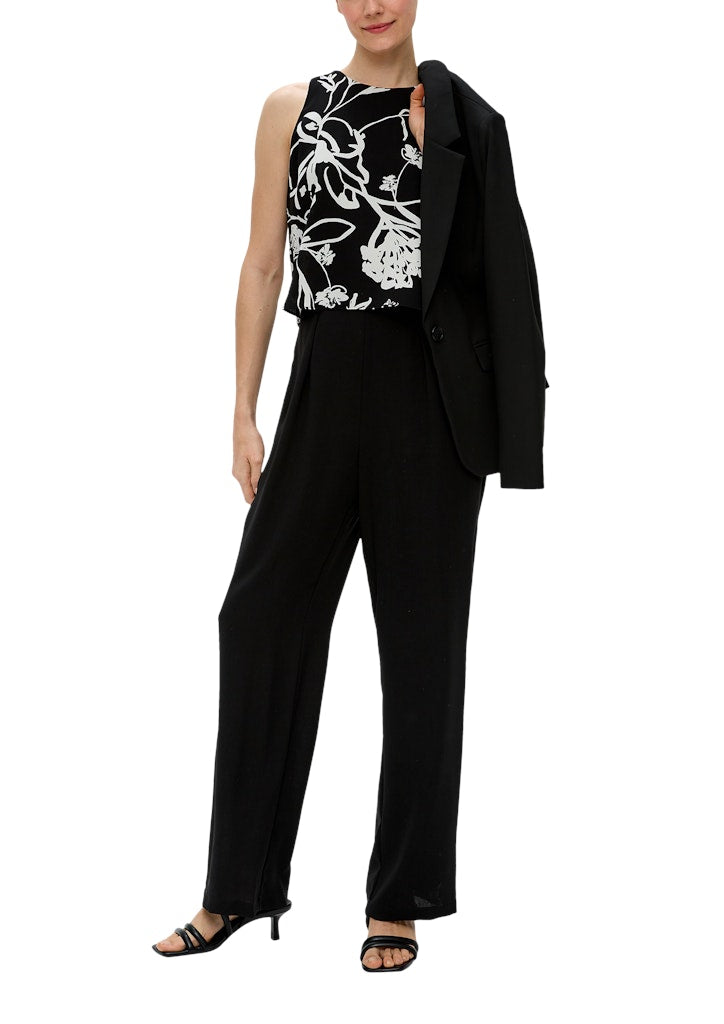 S. Oliver black Damen Jumpsuits Grey/Black