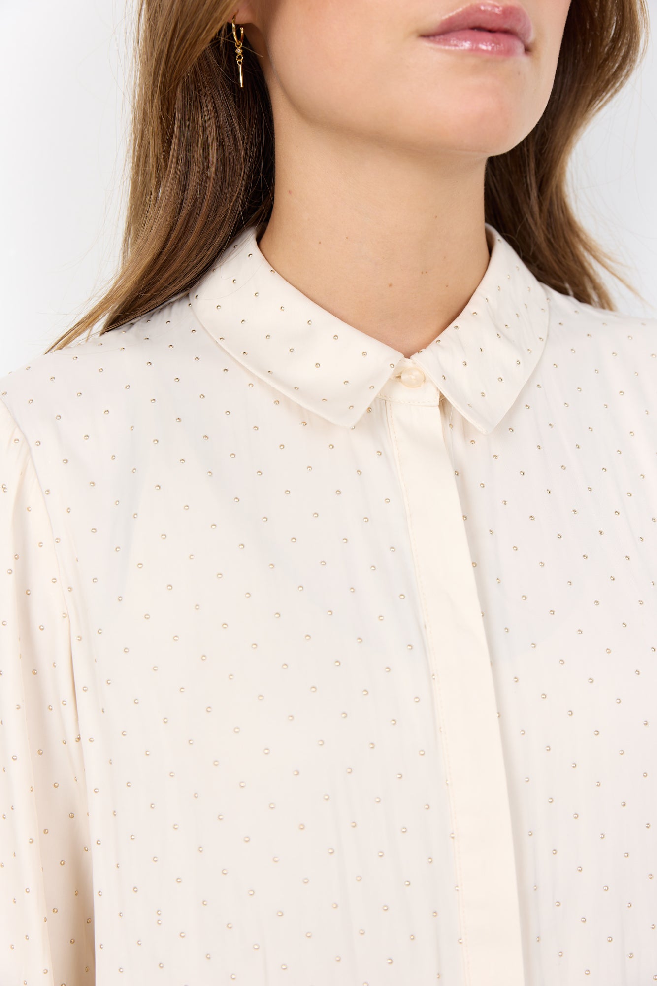 Soya Concept Damen T-Shirts Cream Combi