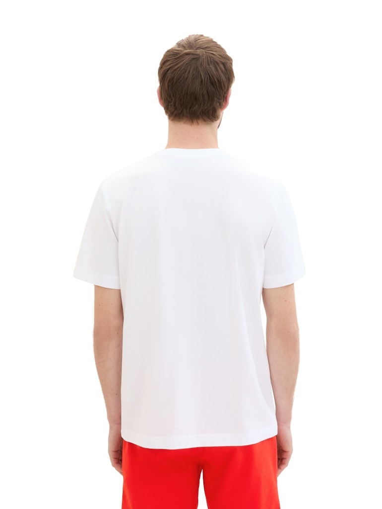 Tom Tailor Herren T-Shirts kurz White