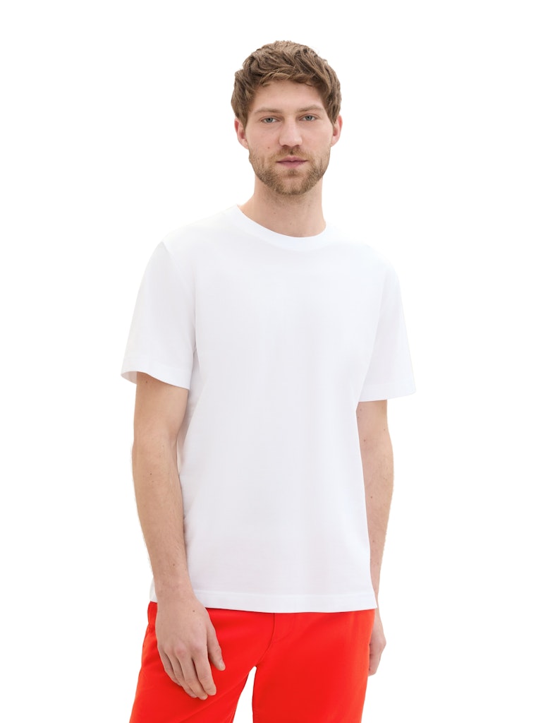 Tom Tailor Herren T-Shirts kurz White