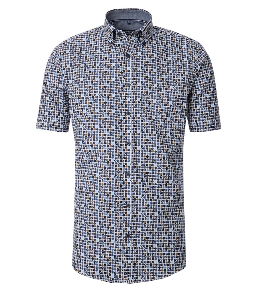 Casa Moda Herren Hemden kurz  Blau