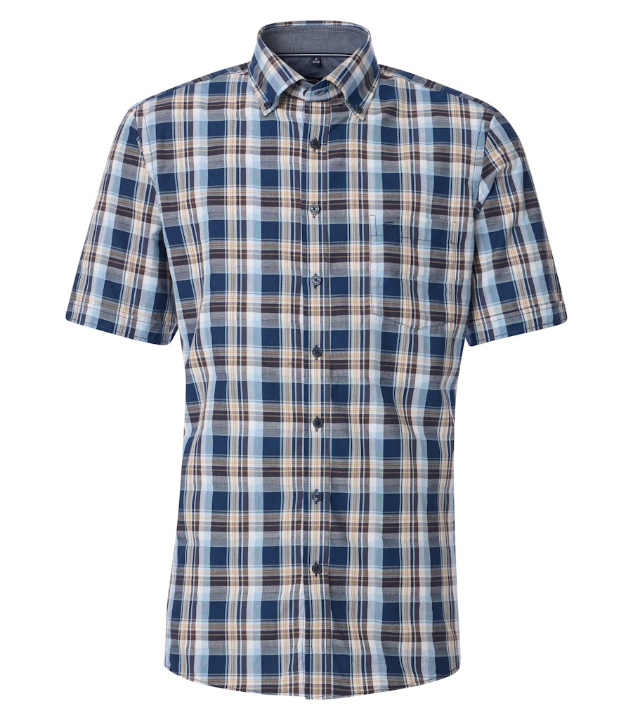 Casa Moda Herren Hemden kurz  Blau