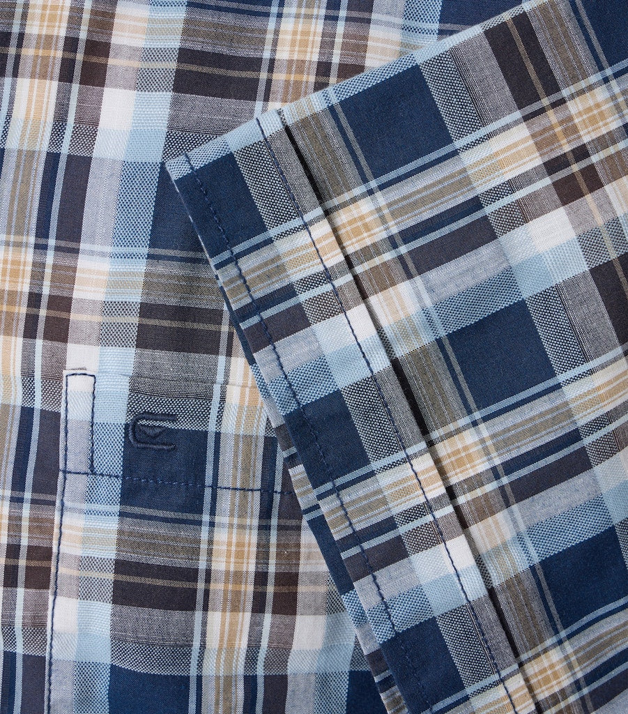 Casa Moda Herren Hemden kurz  Blau