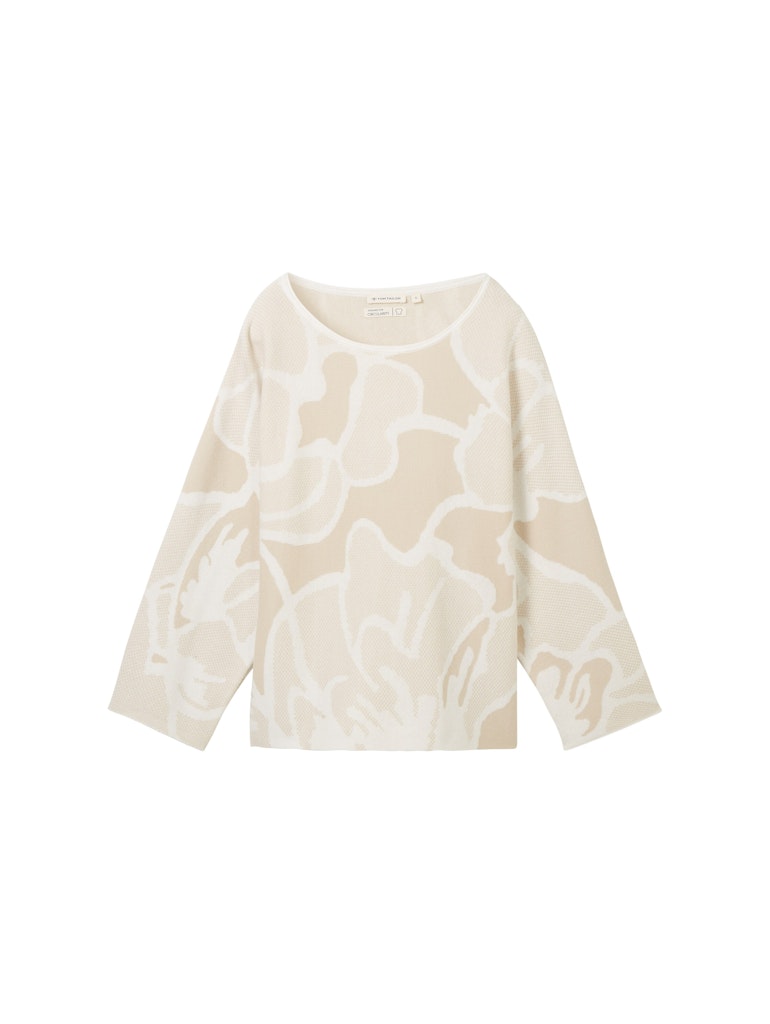 Tom Tailor Damen Sweatshirts Floral Beige Kn