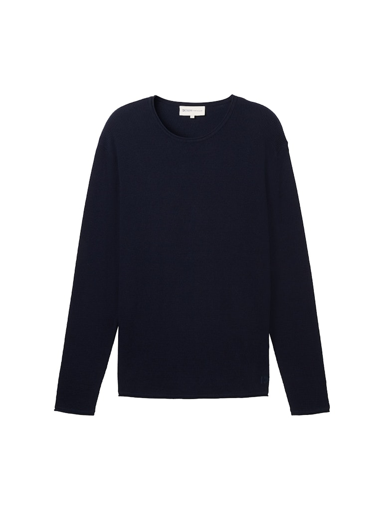 Tom Tailor denim Herren Pullover Sky Captain Blu