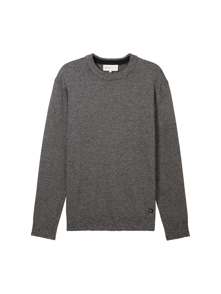 Tom Tailor denim Herren Pullover Grey Tonal Moul