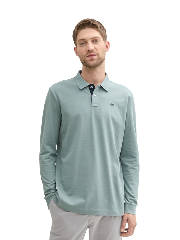 Tom Tailor Herren Polo-Shirts Grey Mint
