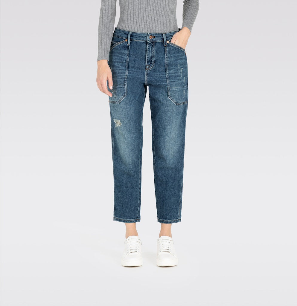 Mac Damen Jeans Mid Blue Chic W
