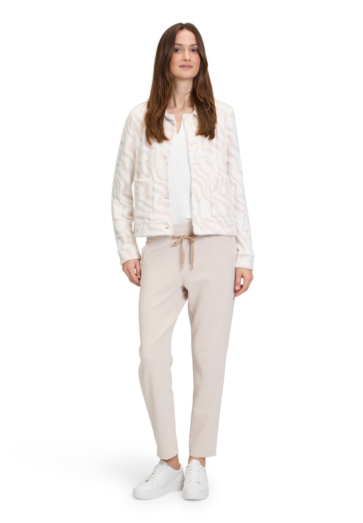 Betty & Co Damen Hosen Taupe/Cream