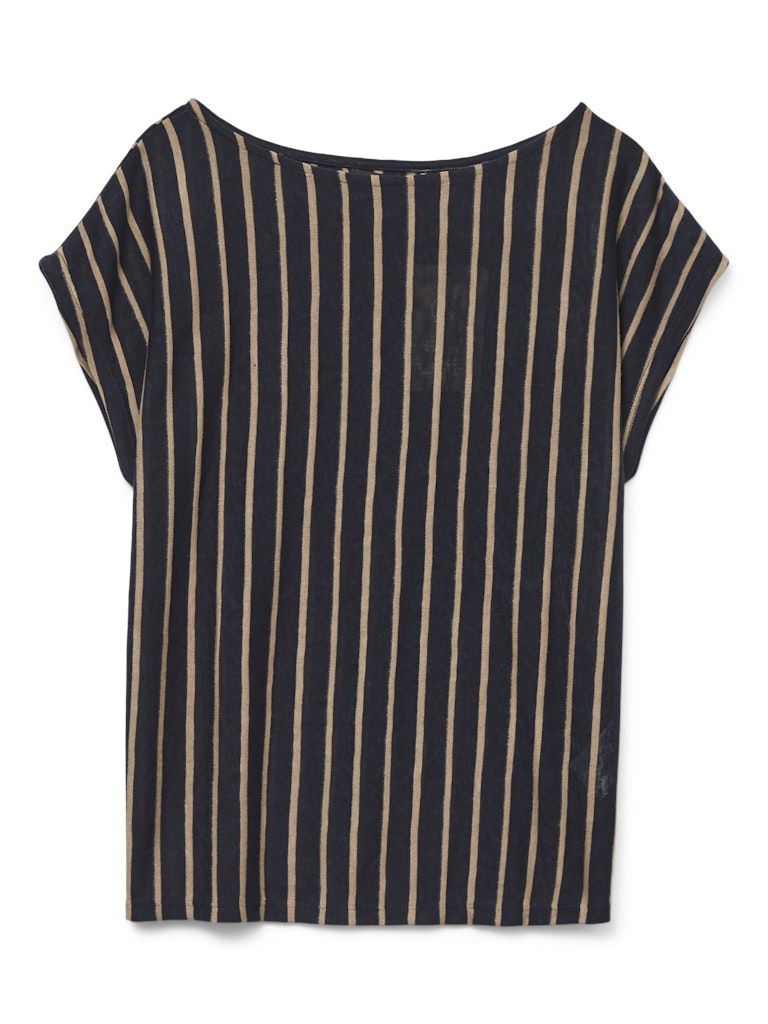 Vero Moda Damen T-Shirts Navy Blazer/Sil