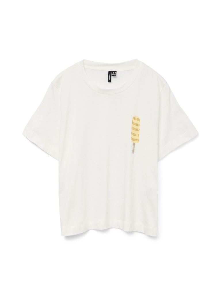 Vero Moda Damen T-Shirts Snow White/Ice