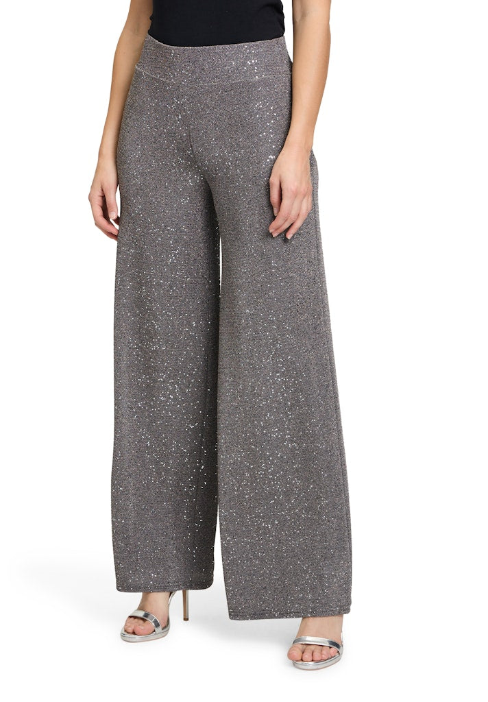 Vera Mont Damen Hosen Black/Gold