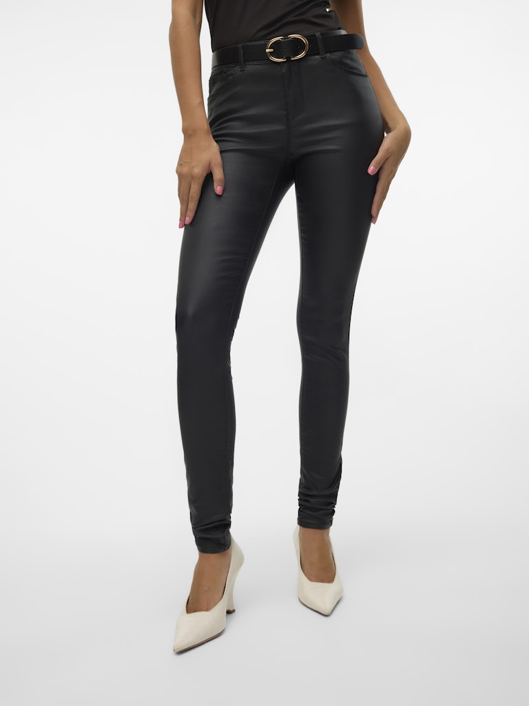 Vero Moda Damen Hosen Black/Coated