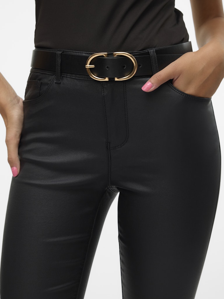 Vero Moda Damen Hosen Black/Coated