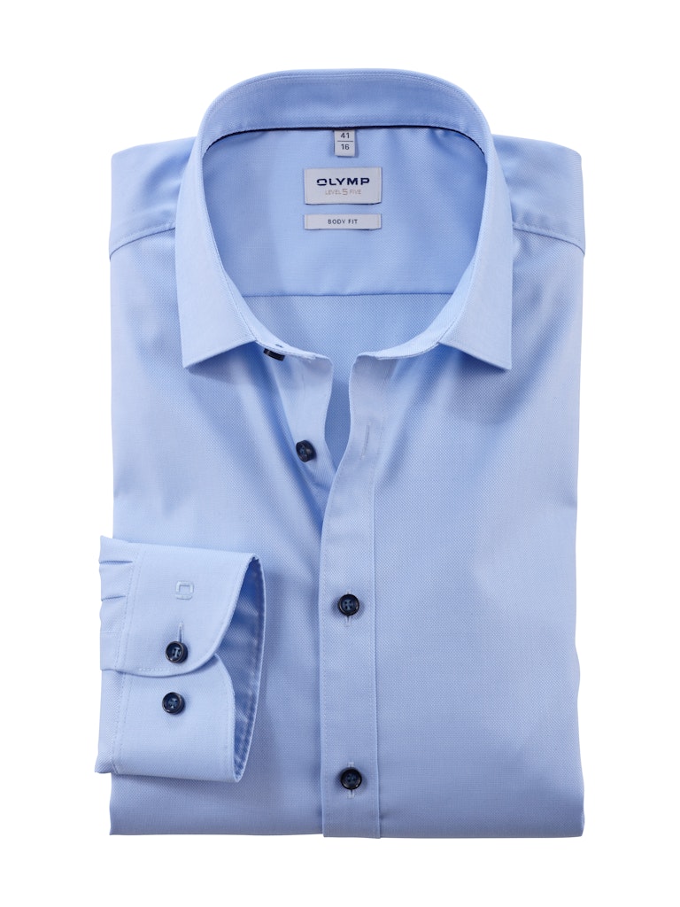 Olymp Herren Hemden lang  Bleu