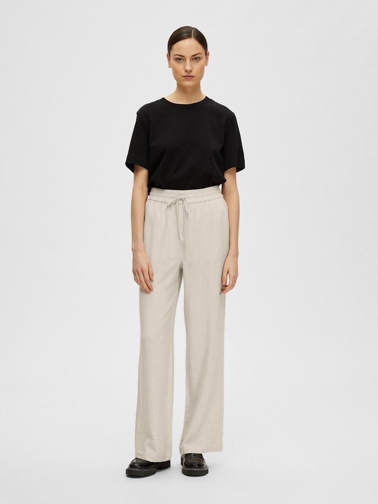 Selected Femme Damen Hosen Sandshell