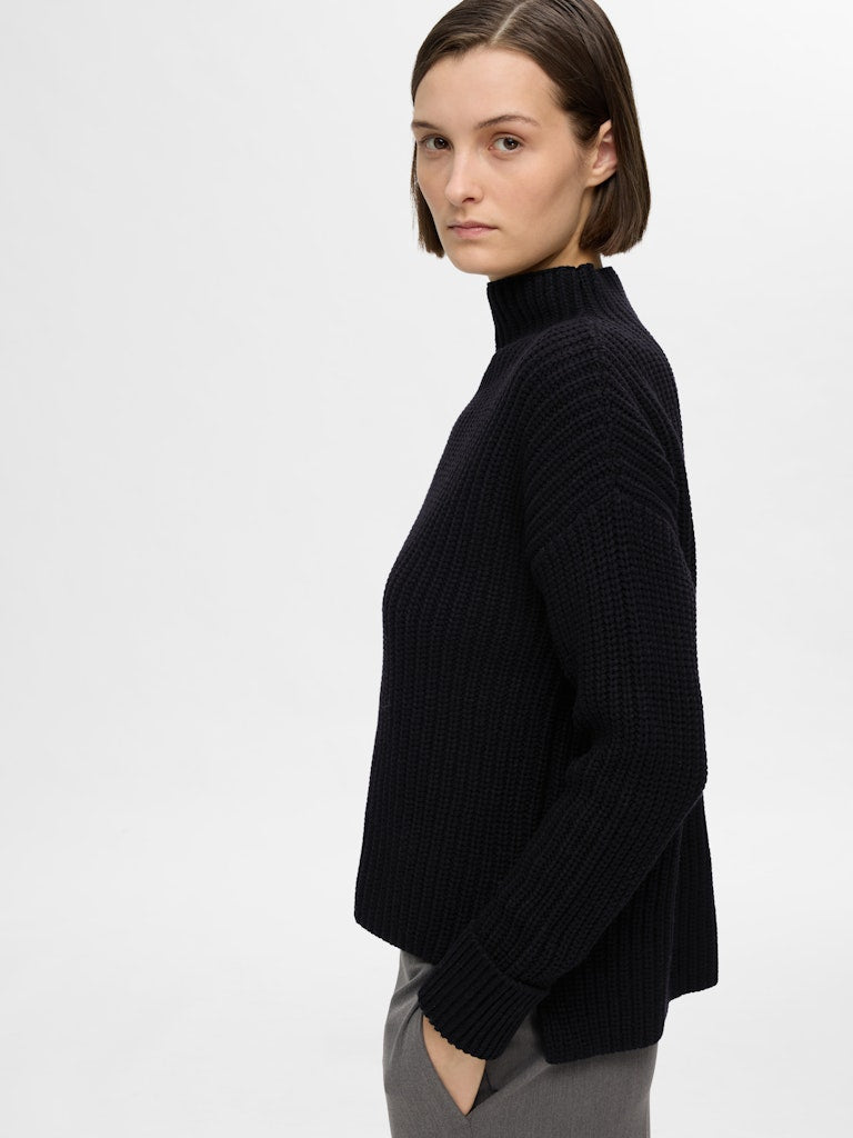 Selected Femme Damen Pullover Black