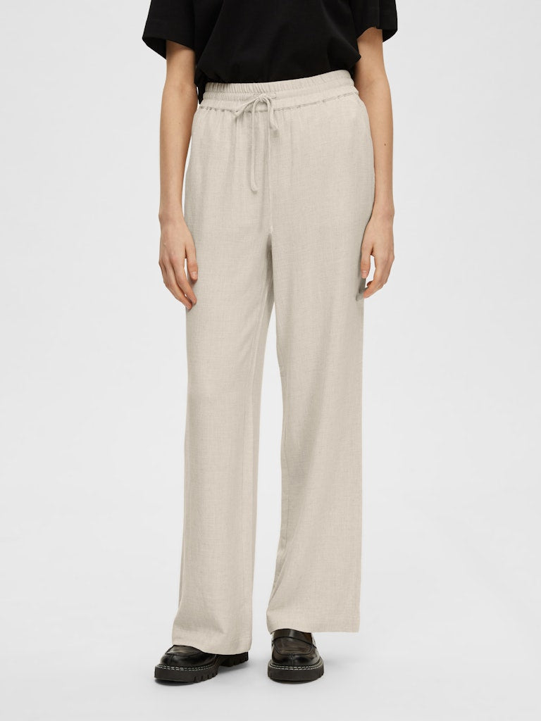 Selected Femme Damen Hosen Sandshell