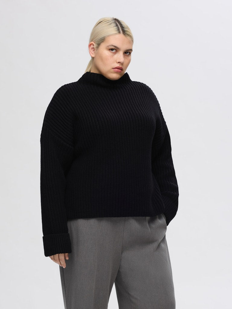 Selected Femme Damen Pullover Black
