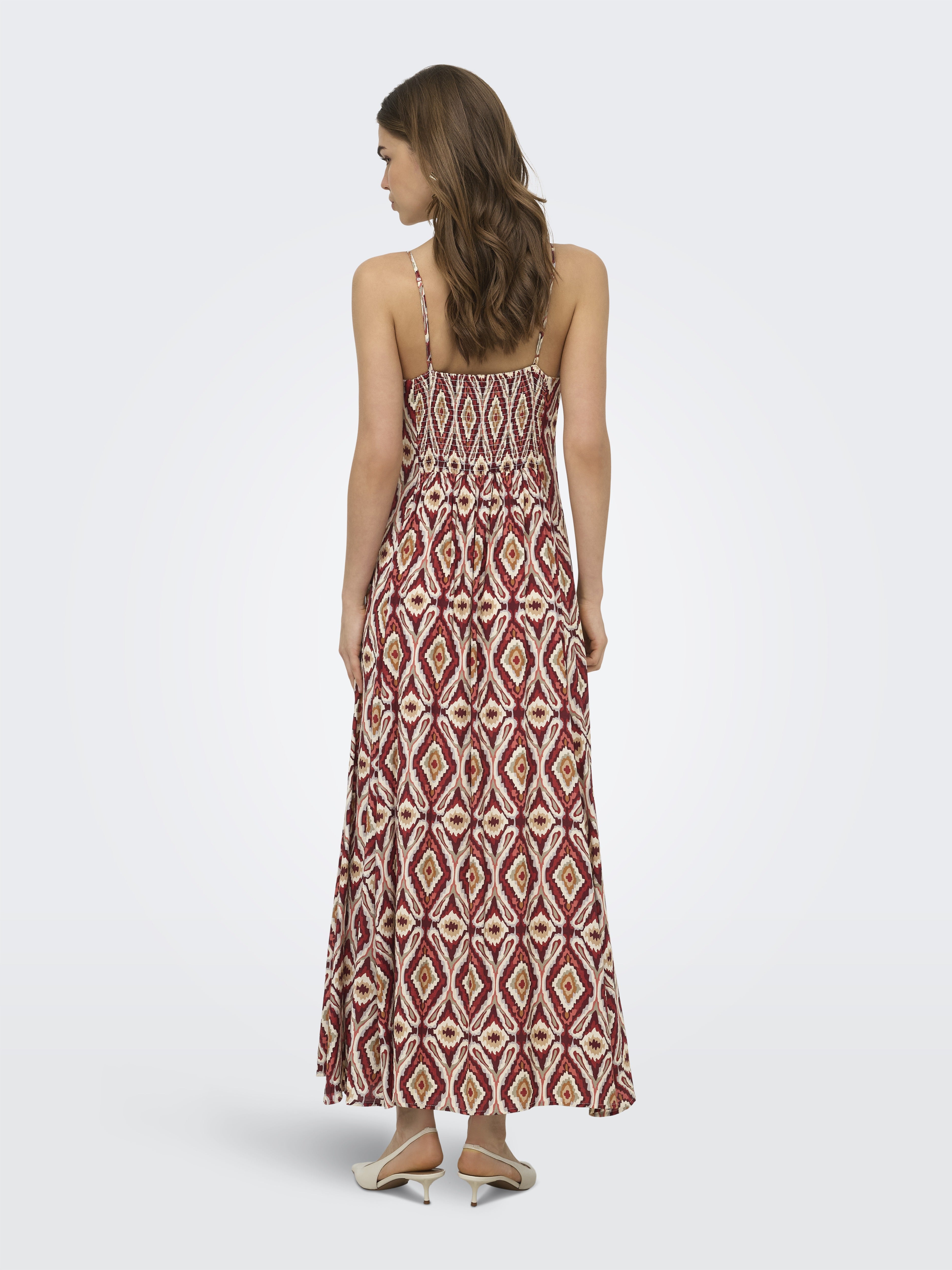 only Damen Kleider Brick Red/Abstr