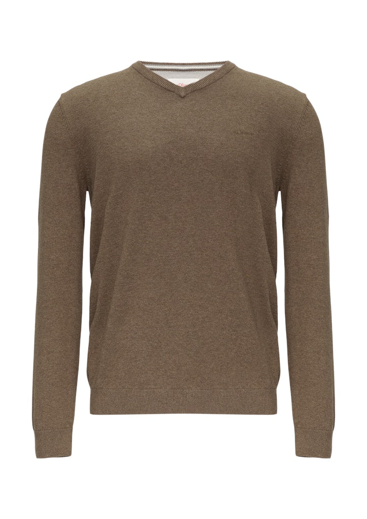 S. Oliver red Herren Pullover Brown