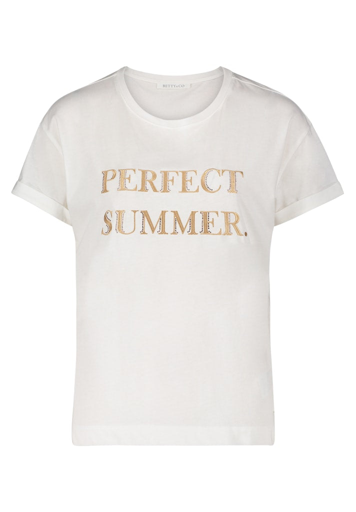 Betty & Co Damen T-Shirts Cream/Taupe