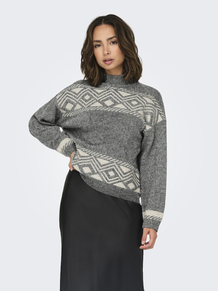 only Damen Pullover Medium Grey Mel