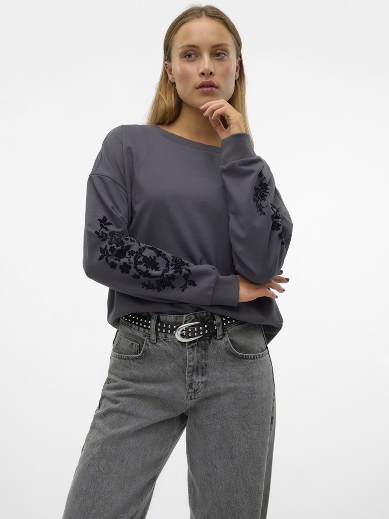 Vero Moda Damen Sweatshirts Asphalt/Black F