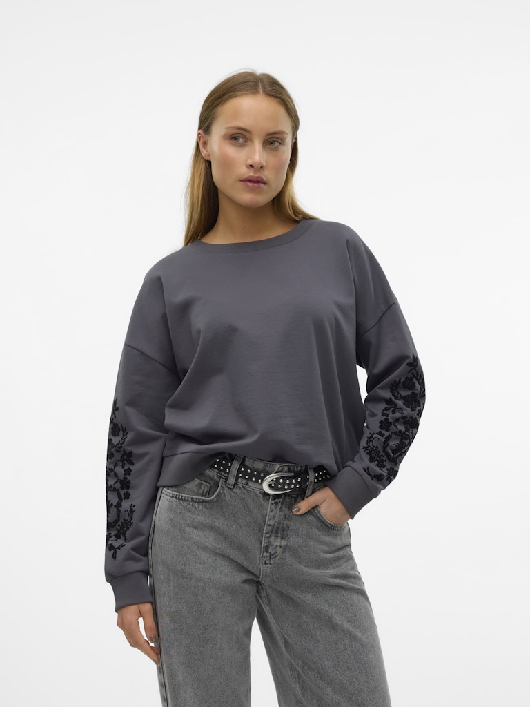 Vero Moda Damen Sweatshirts Asphalt/Black F