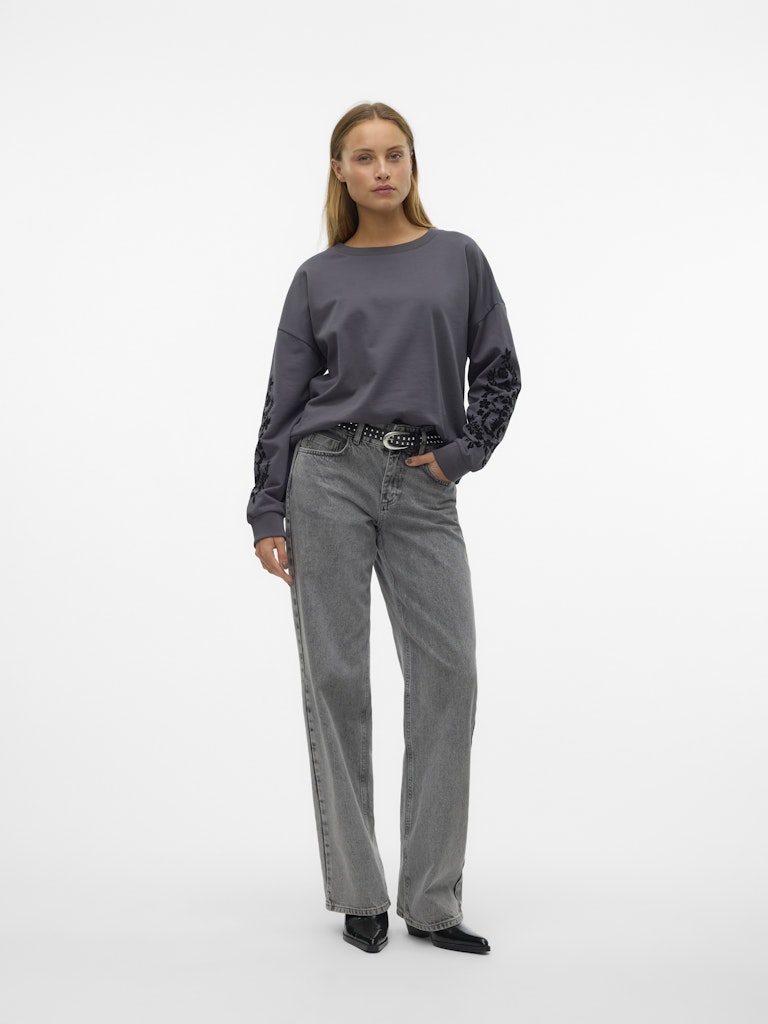 Vero Moda Damen Sweatshirts Asphalt/Black F
