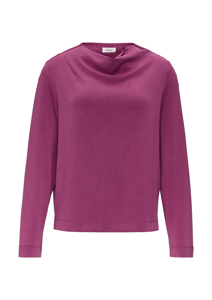 S. Oliver black Damen Sweatshirts Lilac/Pink