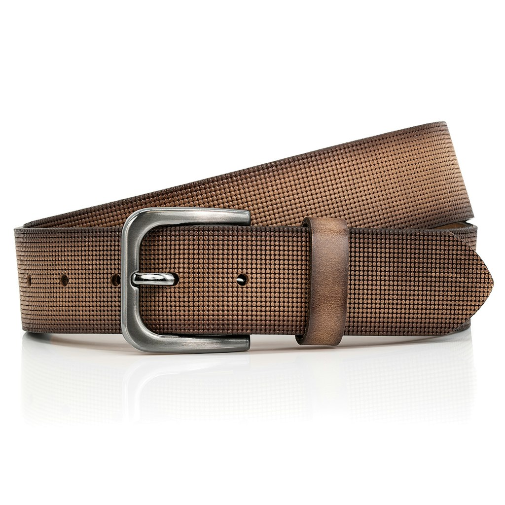 LINDENMANN Herren Gürtel Mittelbraun