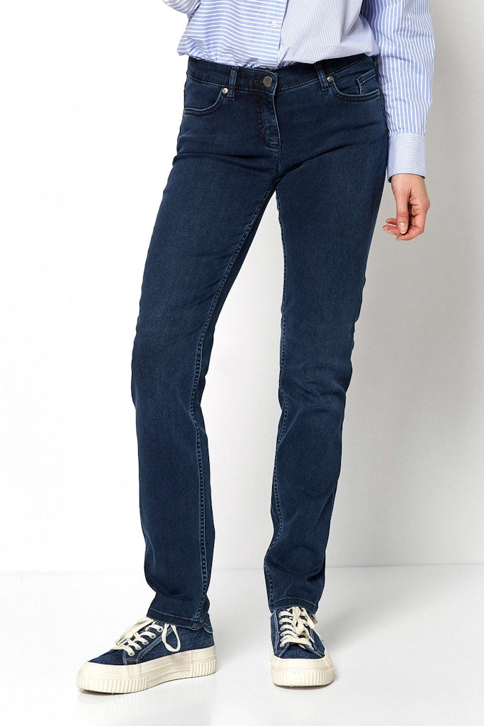 Toni Dress Damen Jeans Dark Blue Used