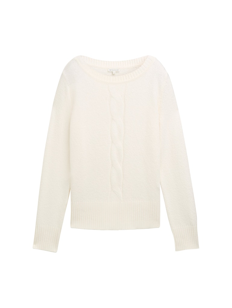 Tom Tailor Damen Sweatshirts Whisper White